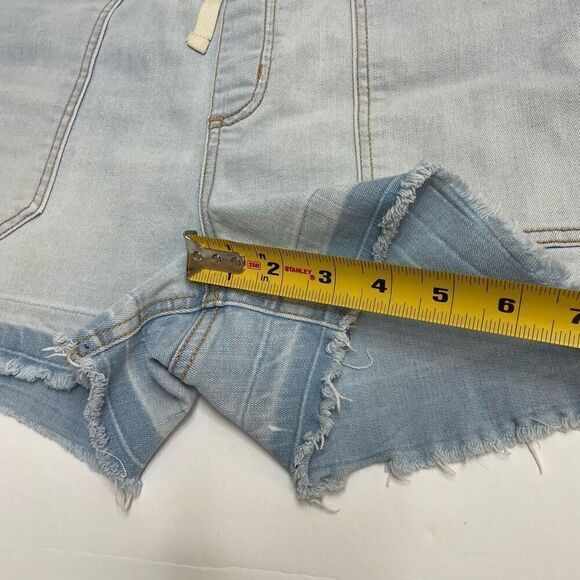 International Concepts Women's High Rise Drawstring Jean Shorts Size Medium - Picture 7 of 9